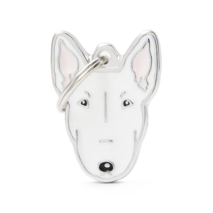 Friends White Bull Terrier ID Tag - MyFamily - Dog.Dog.Cat.