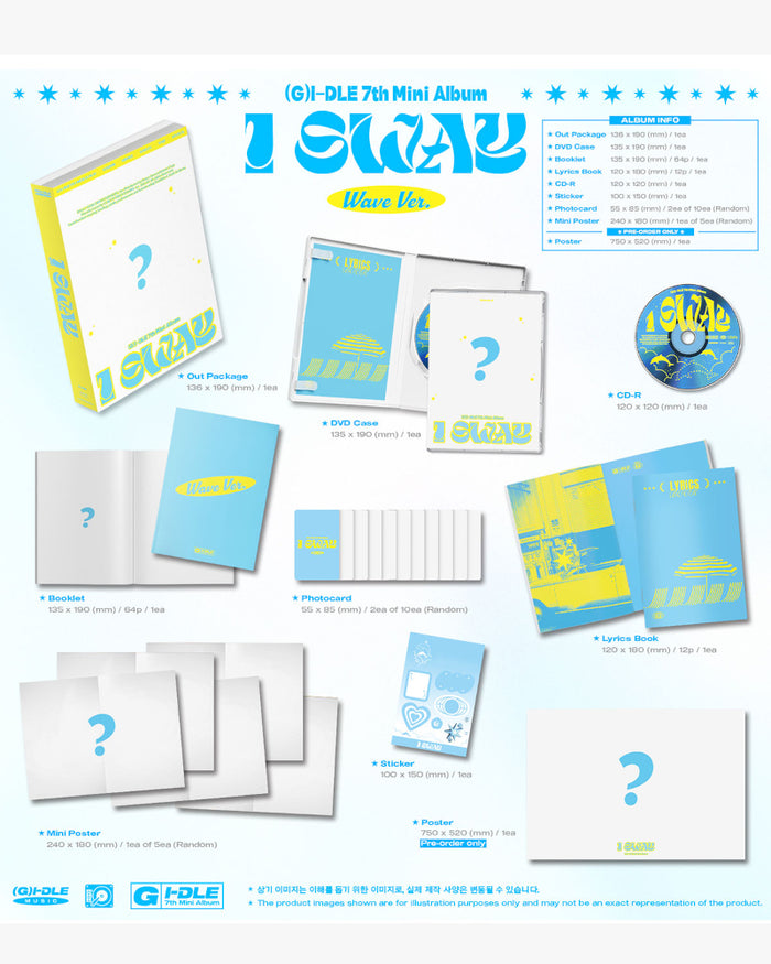 (G)I-DLE - 7TH MINI ALBUM [I SWAY] (3 Version)