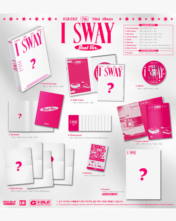 (G)I-DLE - 7TH MINI ALBUM [I SWAY] (3 Version)