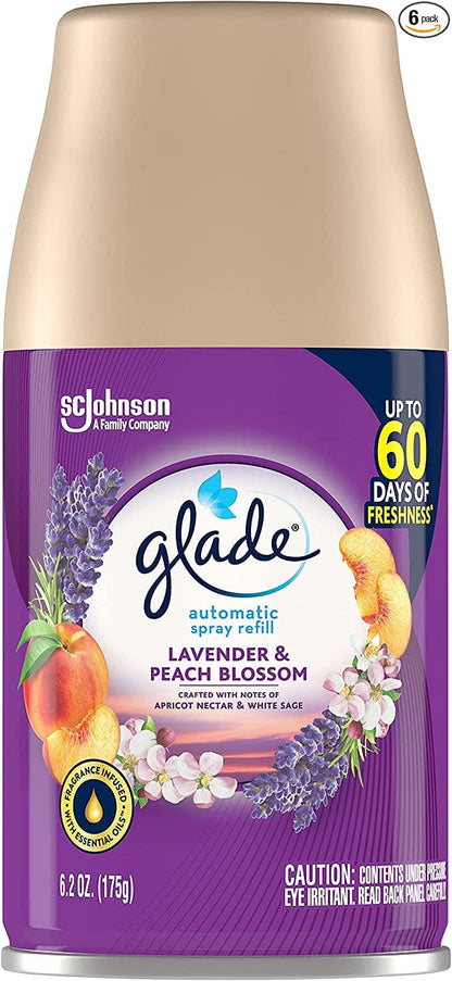 Glade Automatic Spray Air Freshener Refill Lavender & Peach Blossom 6.2oz - GLDAMSAFRLPB62