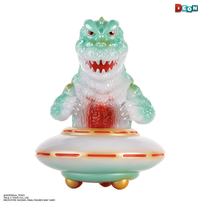 Godzilla UFO - Vinyl Designer Figure by Octeel - Glow-in-the-Dark Green Variant