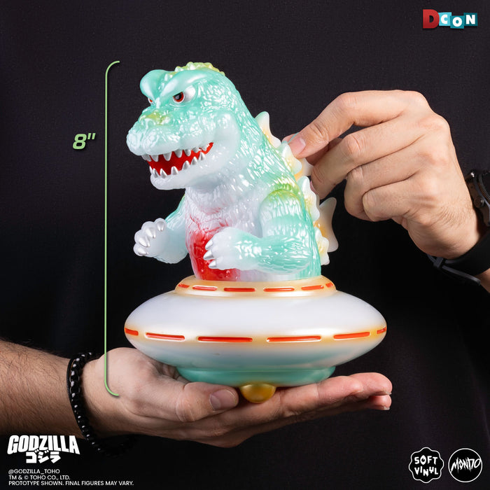 Godzilla UFO - Vinyl Designer Figure by Octeel - Glow-in-the-Dark Green Variant