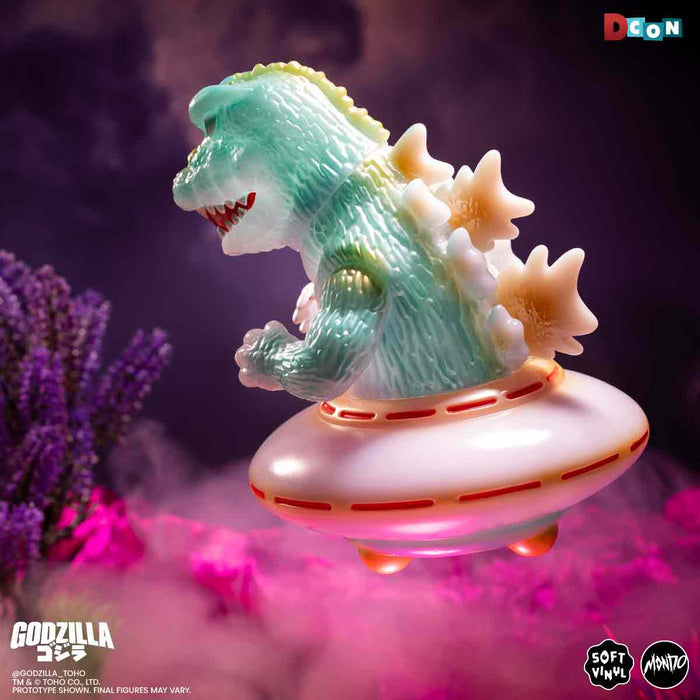 Godzilla UFO - Vinyl Designer Figure by Octeel - Glow-in-the-Dark Green Variant