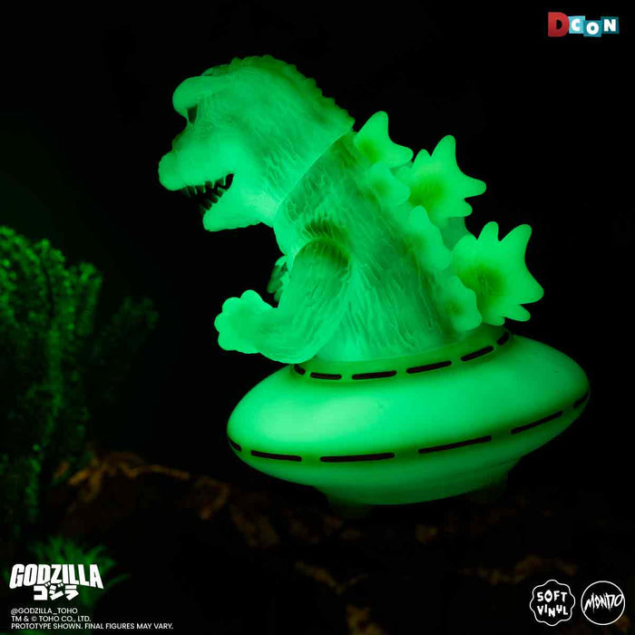 Godzilla UFO - Vinyl Designer Figure by Octeel - Glow-in-the-Dark Green Variant