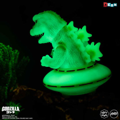 Godzilla UFO - Vinyl Designer Figure by Octeel - Glow-in-the-Dark Green Variant