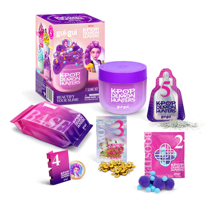 Gui Gui K-Pop Demon Hunters Slime Kit Single Jar - Rumi Clear Slime Purple