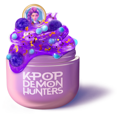 Gui Gui K-Pop Demon Hunters Slime Kit Single Jar - Rumi Clear Slime Purple