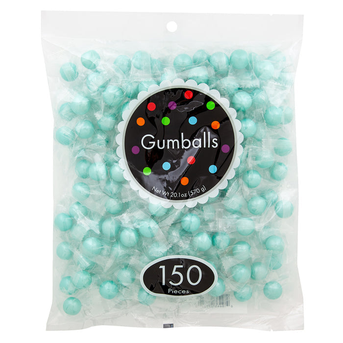 Gumballs Robin Egg Blue Cotton Candy Wrapped Gumballs - 4 Count