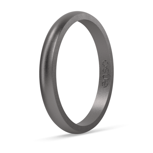 Elements Classic Halo Silicone Ring - Platinum
