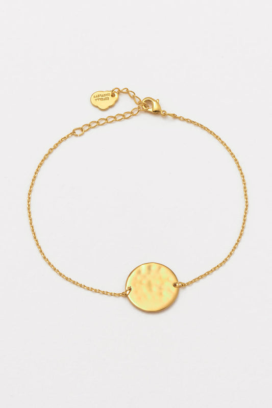 Hammered Disc Bracelet