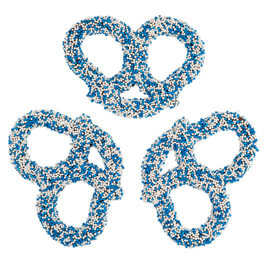 Hanukkah Nonpareil Dark Chocolate Covered Pretzel Candy - 7 LB