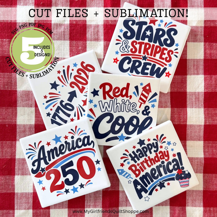Happy Birthday America Bundle (Downloadable Sublimation Designs)