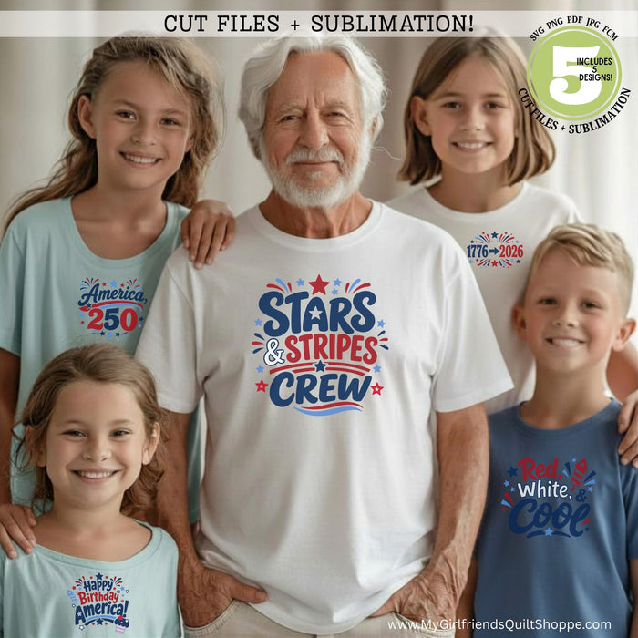 Happy Birthday America Bundle (Downloadable Sublimation Designs)