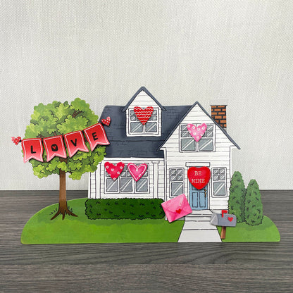 Heart w/ Pattern Magnets S/6 Red/Pink