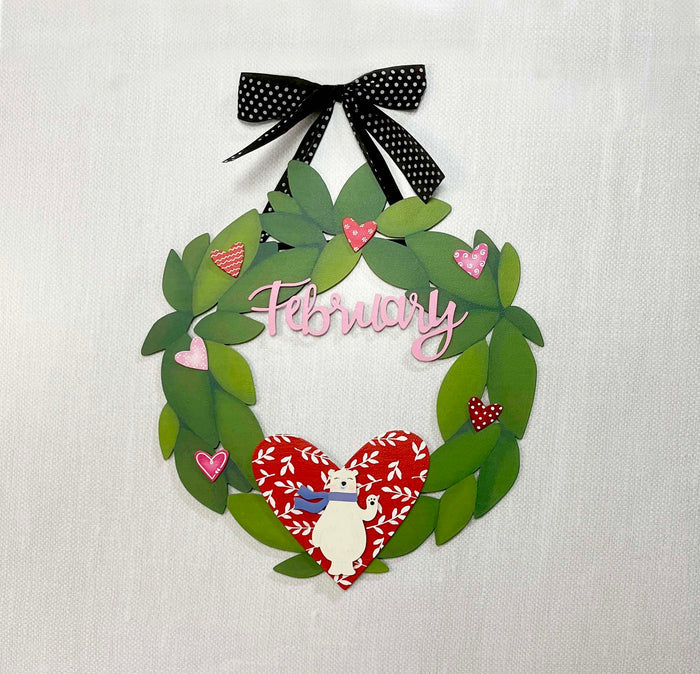 Heart w/ Pattern Magnets S/6 Red/Pink