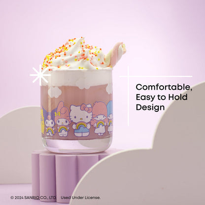Hello Kitty and Friends Rainbow Short Drinking Glasses (Set of 4) Home Goods JoyJolt