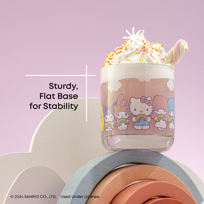 Hello Kitty and Friends Rainbow Short Drinking Glasses (Set of 4) Home Goods JoyJolt