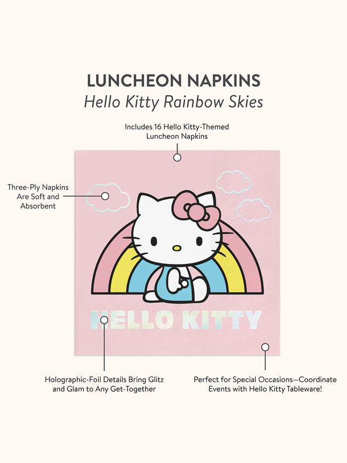 Hello Kitty x Studio Oh! Rainbow Skies Luncheon Napkins Paper Tableware Studio Oh!