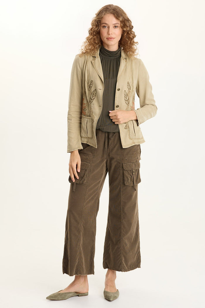 XCVI Heta Corduroy Wide-Leg Drawstring Cargo Pant