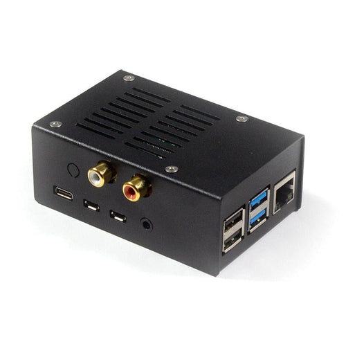 HiFiBerry DAC+/ADC Raspberry Pi 4 Steel Case V2 - Black [Discontinued] by HiFiBerry - The Pi Hut