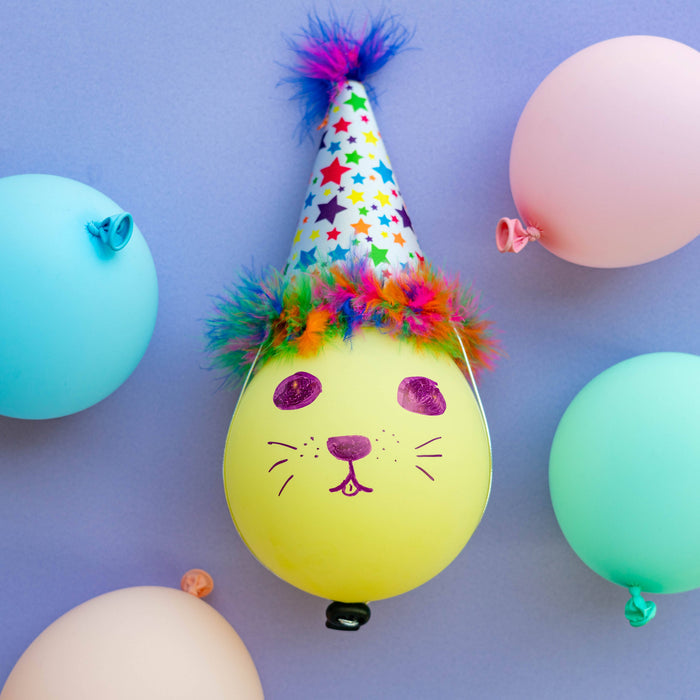 Huxley & Kent Superstar Party Hat with SnugFit® - Dog Birthday Hat - Gold Stars - Dog.Dog.Cat.