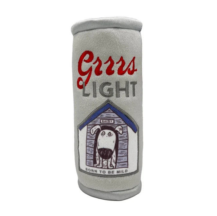 Huxley & Kent Grrrs Light Plush Dog Toy - Soft Squeaky Crinkle Toy for Puppies & Small Dogs - Dog.Dog.Cat.