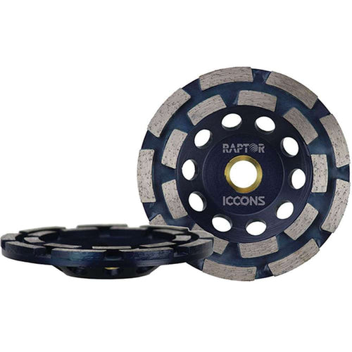 Iccons Ridgeback Double Row Concrete Grinding Cups 100mm Bore 16-22.2