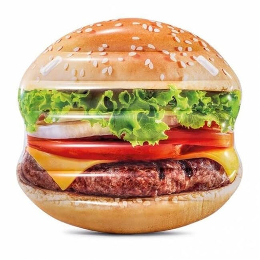 INTEX  Juicy Hamburger Float: Realistic printing and equipped with 2 heavy duty handles for safety - 58780 ebuystt