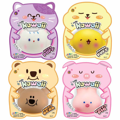 Ja-Ru Kawaii Cutie Pet Puffs 4 Inch Squishy Sensory Toy - Assorted