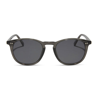 prescription sunglasses - diff eyewear jaxson xl black smoke crystal framed glasses