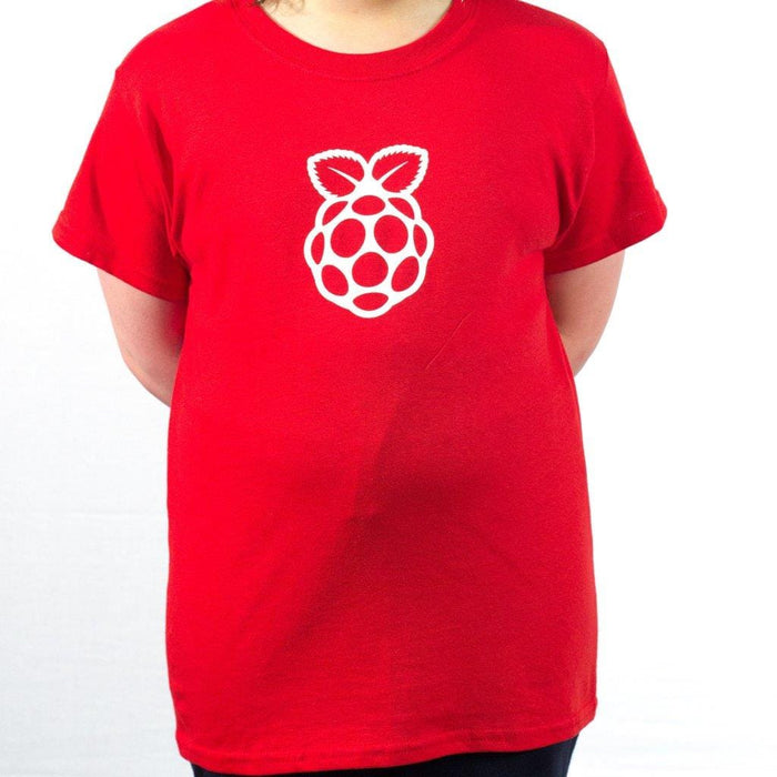 Kids Red Raspberry Pi Logo T-shirt [Discontinued] by Raspberry Pi - The Pi Hut