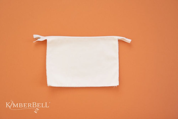 Kimberbell blank Cream canvas zipper bouch