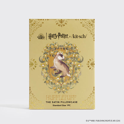 Kitsch x Harry Potter Hufflepuff Standard Satin Pillowcase — packaging