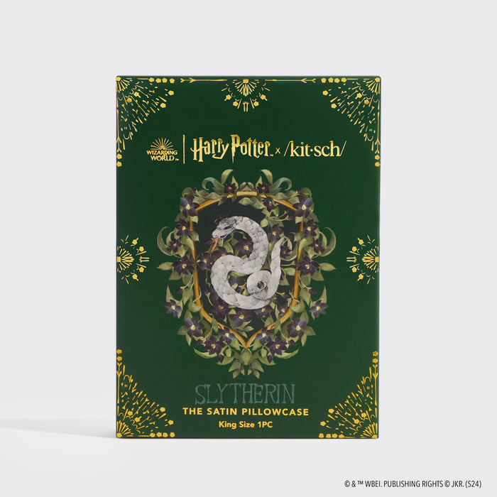 Kitsch x Harry Potter Slytherin King Satin Pillowcase — packaging
