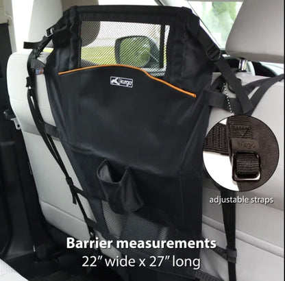 Kurgo Dog Backseat Barrier - Car Safety Divider with Mesh Panel - Dog.Dog.Cat.