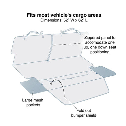 Kurgo Rover Cargo Cape - Waterproof Cargo Area Protector with Bumper Guard - Dog.Dog.Cat.