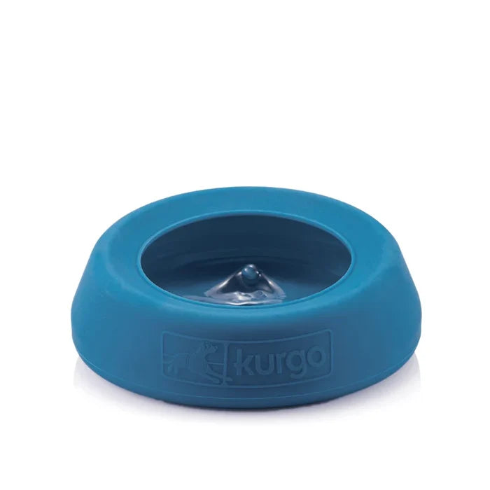 Kurgo Splash-Free Wander Water Bowl - Silicone Travel Bowl - Dog.Dog.Cat.