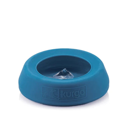 Kurgo Splash-Free Wander Water Bowl - Silicone Travel Bowl - Dog.Dog.Cat.