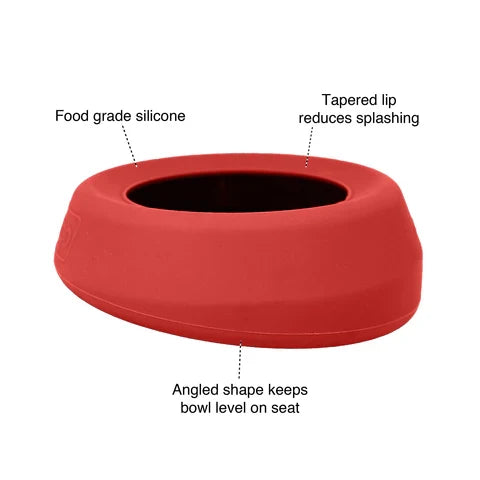 Kurgo Splash-Free Wander Water Bowl - Silicone Travel Bowl - Dog.Dog.Cat.