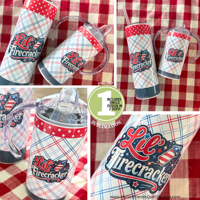 Lil' Firecracker Tumbler (Downloadable Sublimation Design)