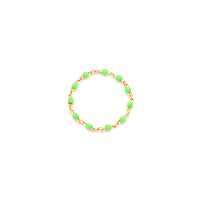 Lime Candy Chain Ring