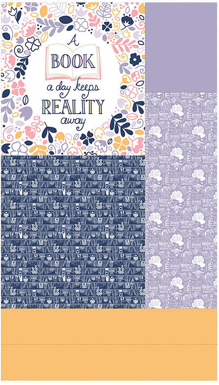 Literary Cut and Sew Tote Panel Fabric, Camelot