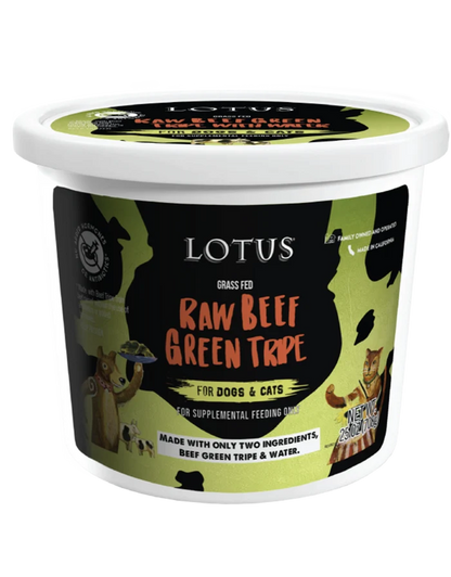 Lotus Dog or Cat Raw Grain Free Beef Tripe - Dog.Dog.Cat.