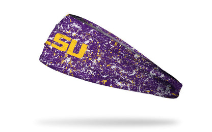 Louisiana State University: Splatter Purple Big Bang Lite Headband - View 1
