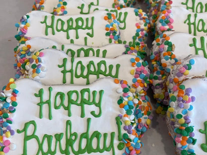 Lucky Biscuit Happy Barkday Cookie - Packaged Dog Treat - Misc colors - Dog.Dog.Cat.