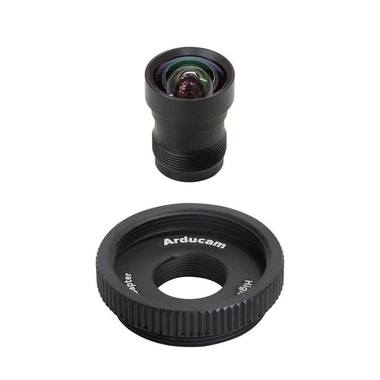 M12 Lens - 75-Degree FOV with Raspberry Pi HQ Camera Adapter by Arducam - The Pi Hut