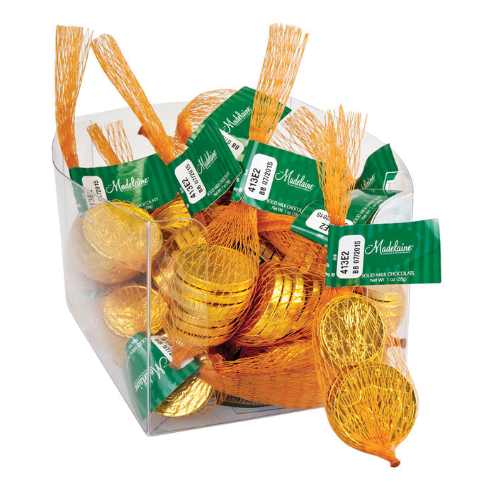 Madelaine Milk Chocolate Gold Coins Candy Mesh Bag - 48 Count