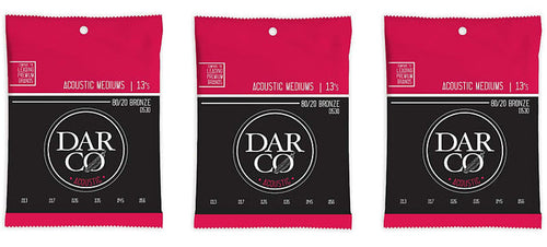 Martin Darco D530 Acoustic Guitar Strings Bronze Medium 13-56 (3-Pack)