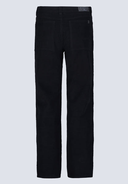Buffalo Women Pants Black Woven Denim Pants Rinse Wash Finish Easy-Care Styling