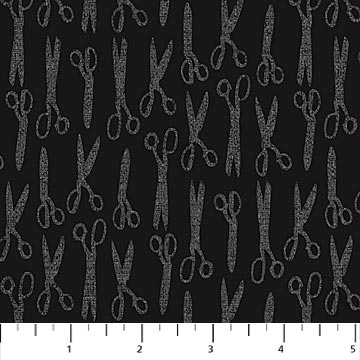Material Girl Classic Neutrals Scissors Fabric, Northcott